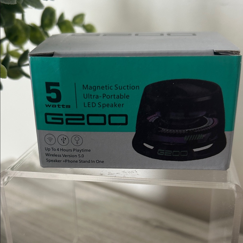 G200 Magnetic Suction Ultra-Portable LED Speaker - NIB